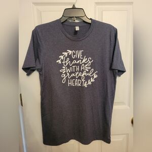 Grateful Heart Navy Tee